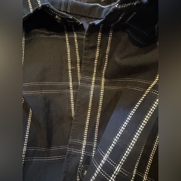 STRUCTURE XXL Navy White Plaid Woven Button Down Shirt R $65 - Picture 9 of 9